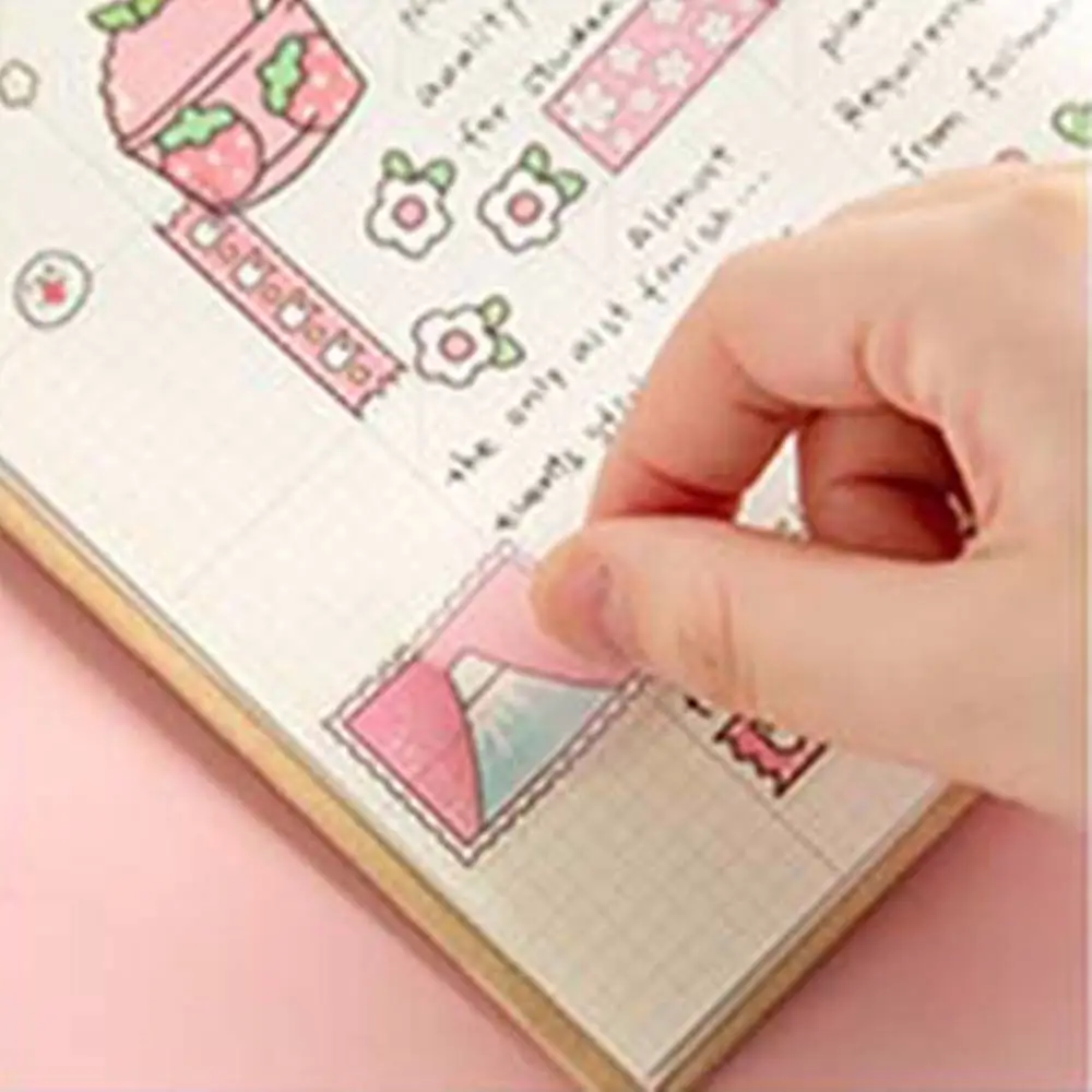 4PCS/Pack Stationery DIY Scrapbooking Pink Flash Point Sticker Cartoon School Supplies Frosted Sticker Hand Account Sticker