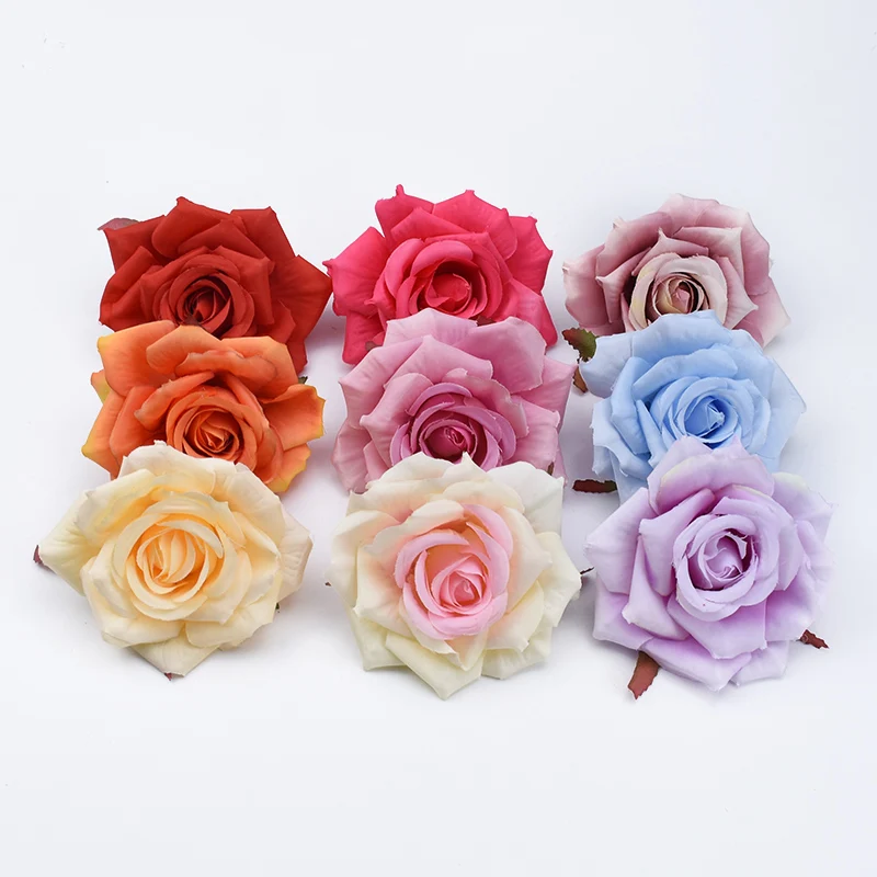 100 Stück Seidenrosen, Blumen, Wanddekoration, Badezimmer-Accessoires, Weihnachtsdekorationen für Zuhause, Hochzeit, Günstige Kunstpflanzen, Brautbrosche – Detail 3