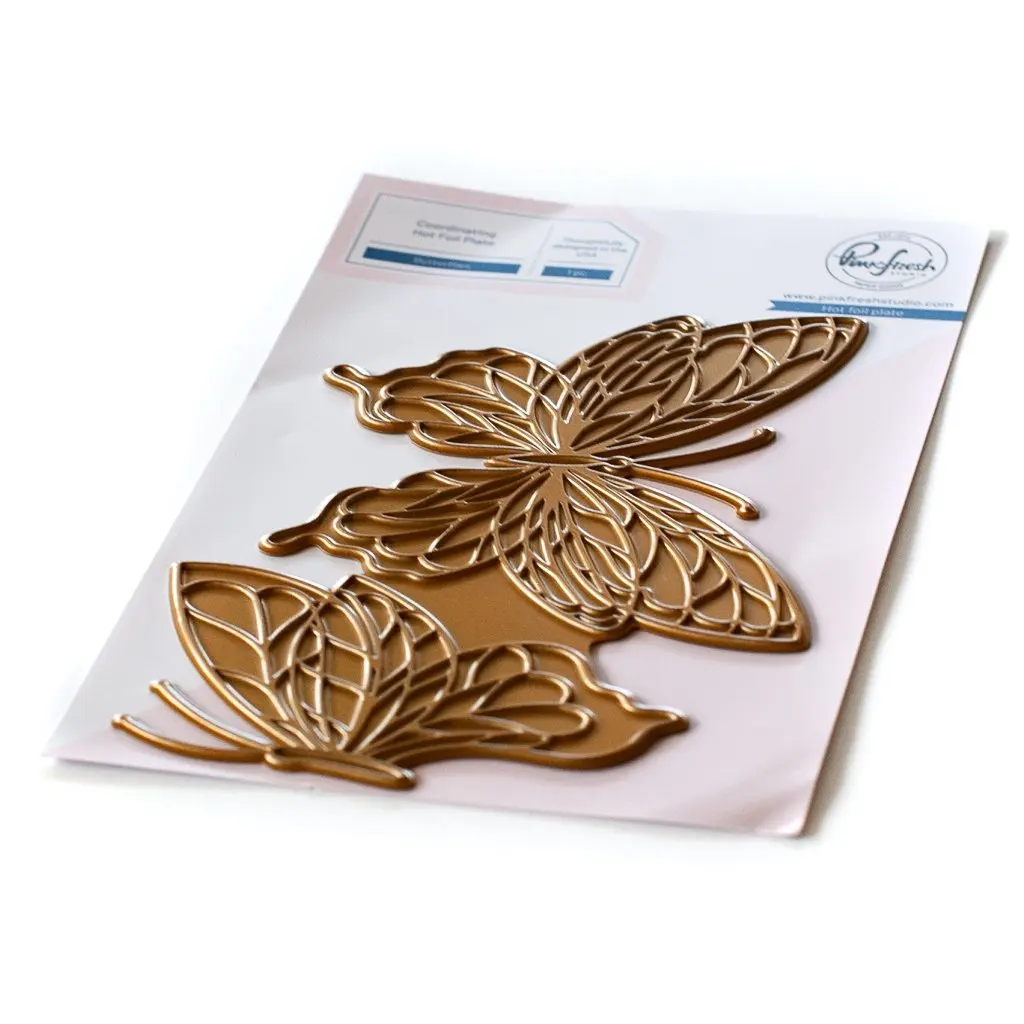 Studio Garden Blooming Peony Rose Butterfly Branch English Letter Solid Bronzing Board Template Stamp Set Diy Handmade 2021 New