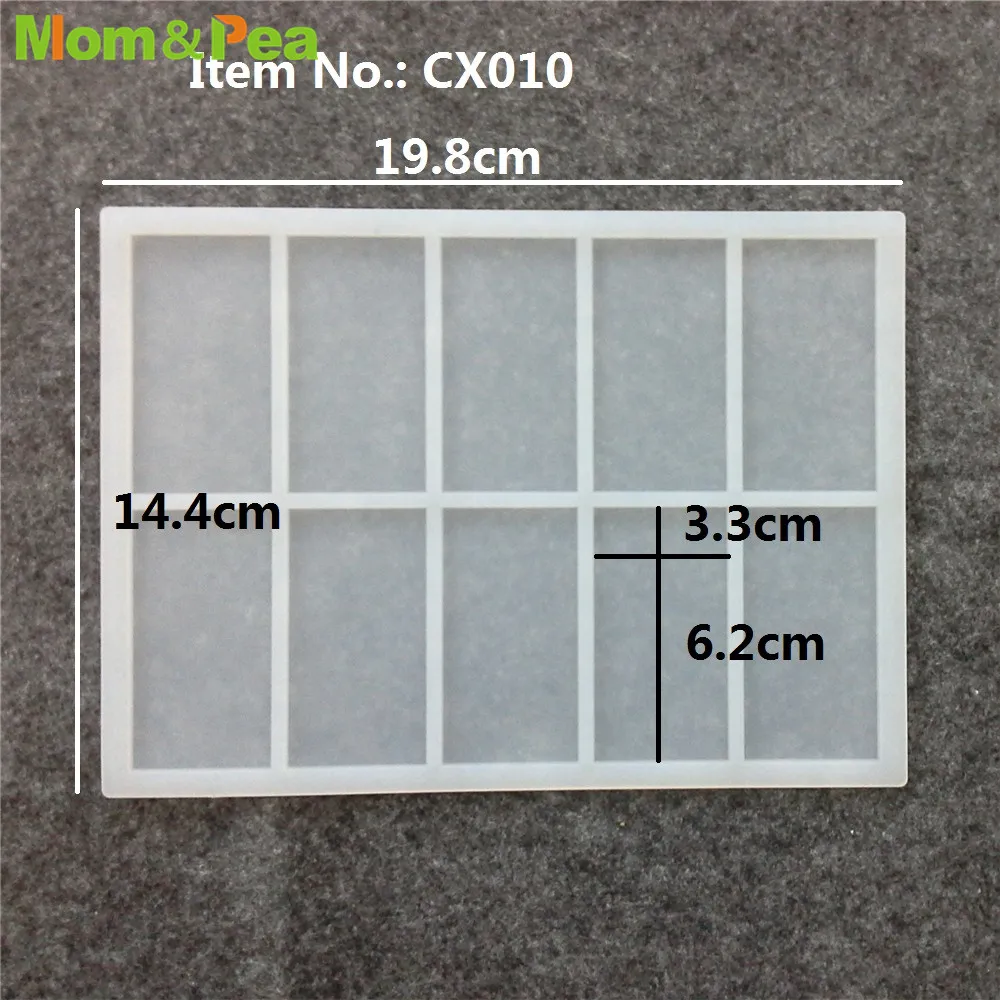 CX010 10-Rectangle Silicone Mold Chocolate Ornamental Fondant Mould Cake Decoration Tools