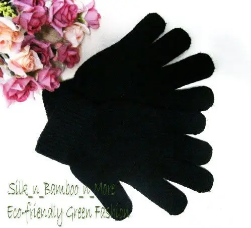 Thick Gloves 1 Pair Unisex Knit Silk/Cashmere Magic Gloves Winter Gloves One Size