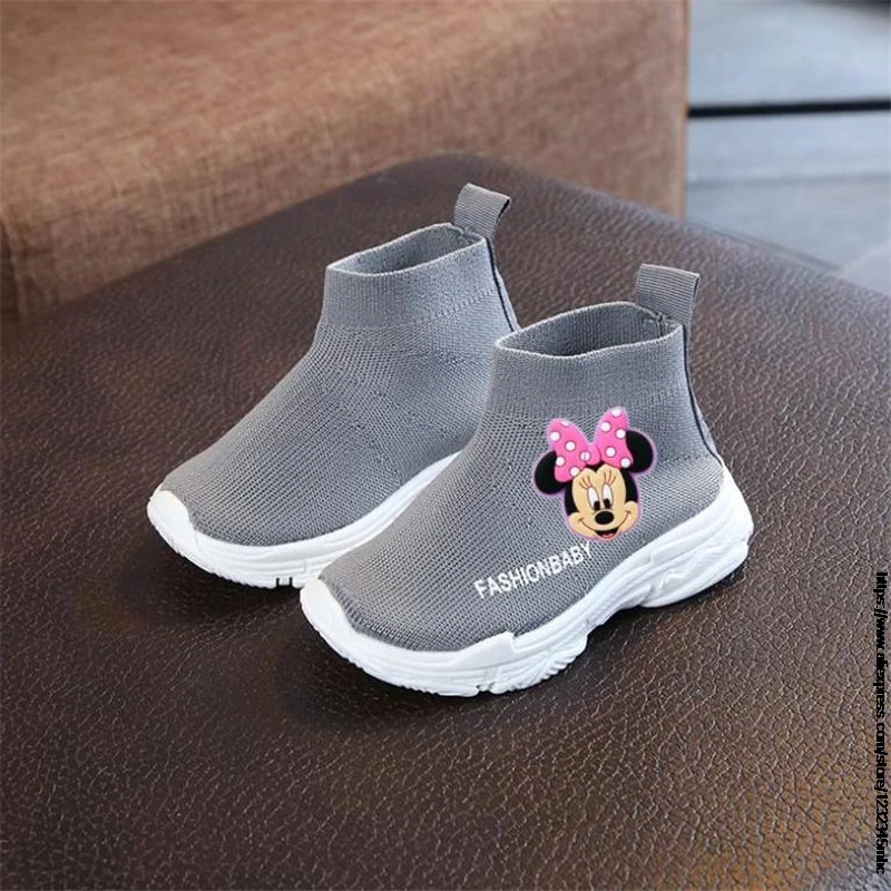 Zapatos informales de pato para niños y niñas, zapatillas deportivas de Mickey Mouse, marca de dibujos animados de Minnie, zapatos de moda para