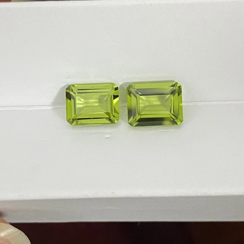 Meisidian A Quality  Octagon Cut  7X9mm 2 Carat Natural Peridot Stone