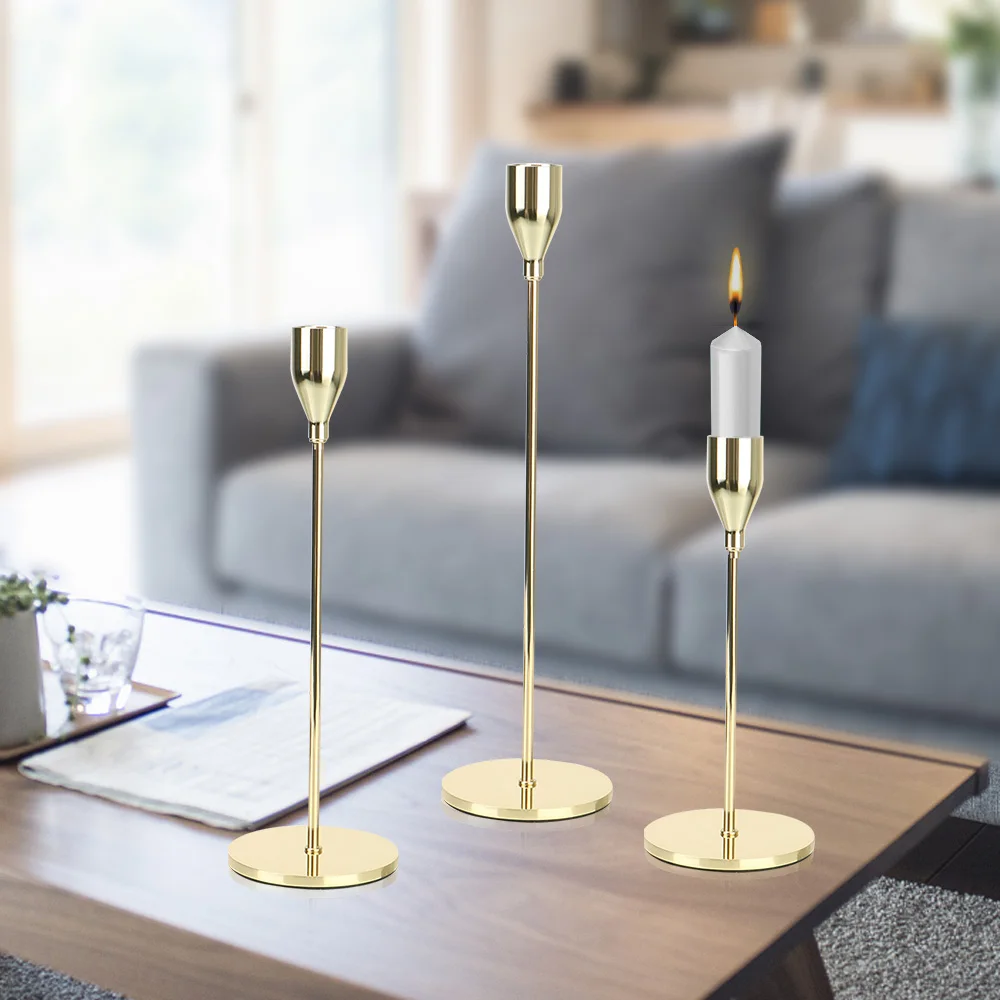 

Exquisite Candlestick Luxury Candlestick Fashion Wedding Candle Stand Metal Candle Holders Home Decor Candelabra Table