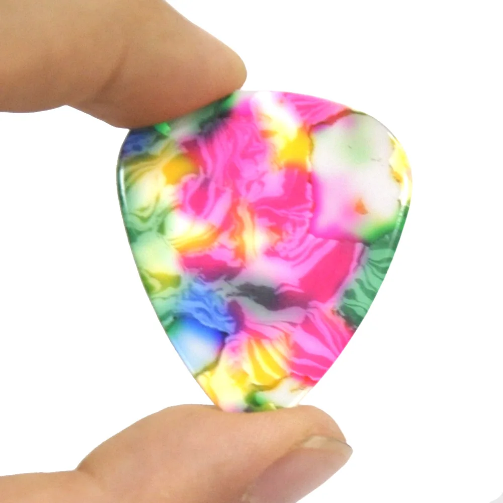 Lots of 50pcs 0.71mm 0.96mm Tie-dye Celluloid Guitar Picks Plectrums