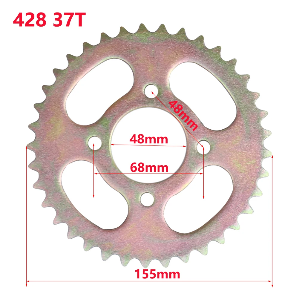 Rear Sprocket 428 37T 48mm 37 Tooth Chain For Chinese ATV Quad Pit Dirt Bike Motorcycle Motor Moped free shipping