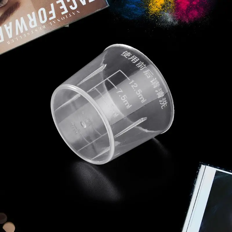 10Pcs 15ml Clear Plastic Measuring Cup Graduated Measure Beaker Measuring Medicine Cups For Lab