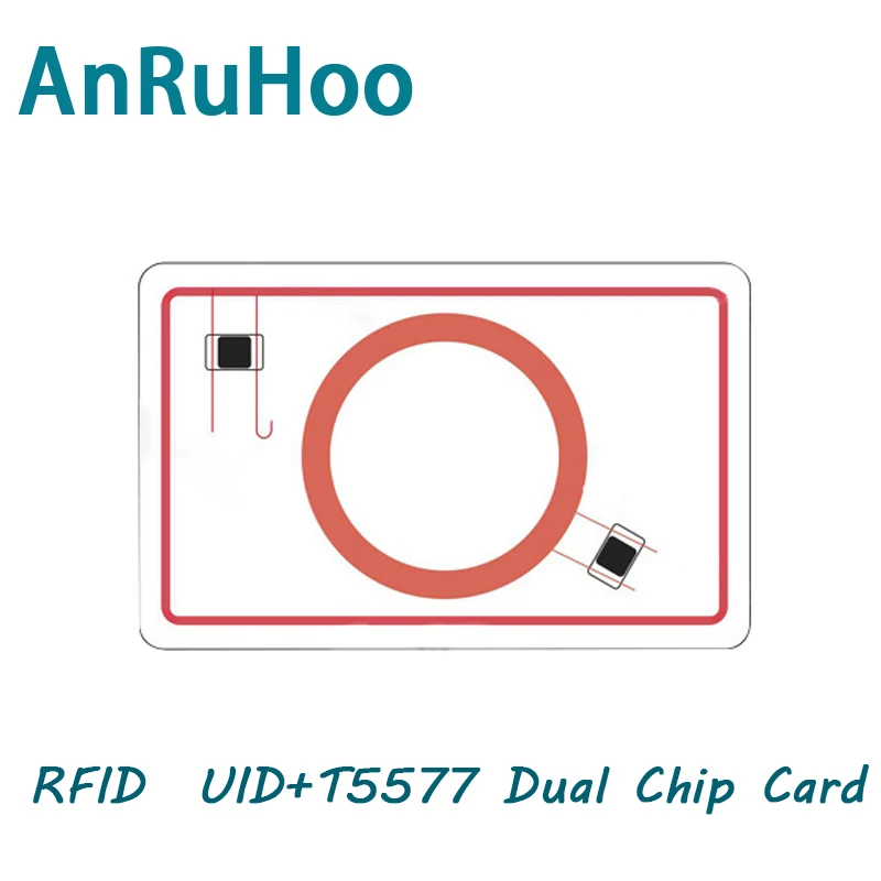 Chip de doble frecuencia Rfid, tarjeta inteligente Uid, llave regrabable, 125khz, T5577, copia de fotocopiadora, insignia, 13,56 mhz, duplicador,