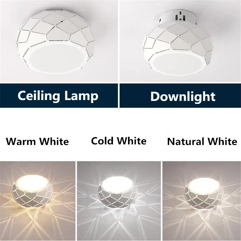 Change Color 5W Simple Modern LED Downlight Corridor Creative Porch Lamp Entrance Hall/ Balcony /Modeling Lighting