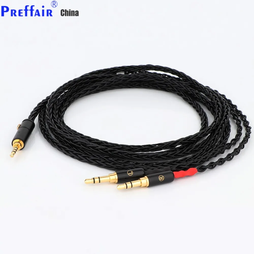 8 Cores 2.5mm Balanced Upgrade Cable for Meze 99 Classics T1P T5P t1 d8000 MDR-Z7 D600 D7100 Headphone Hand