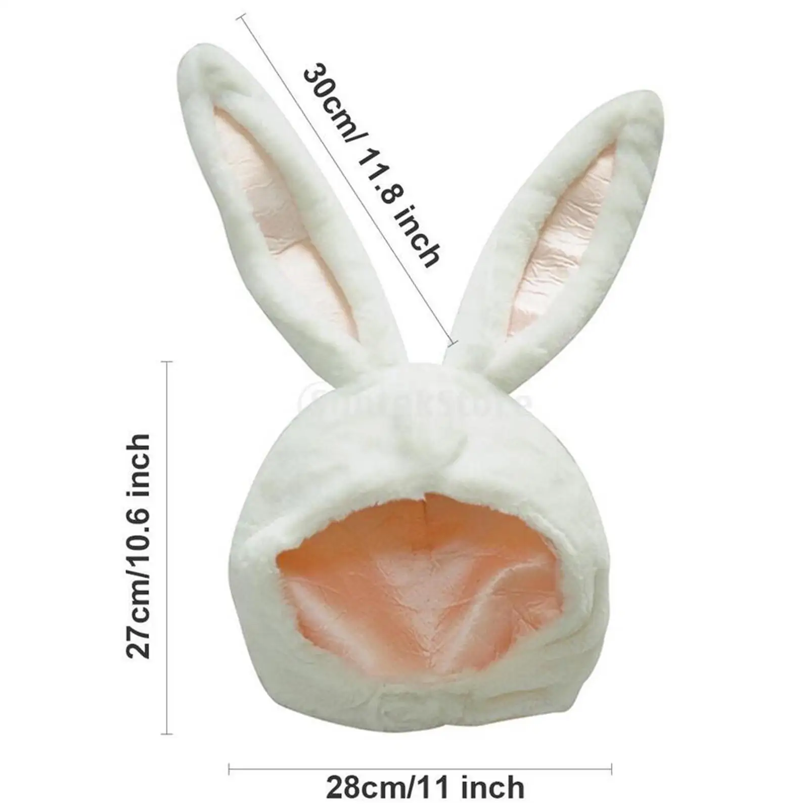 Cute Rabbit Hat Moving Ears Warm Soft Cotton Plush Head Winter Props Costume Party Earflaps Funny Hat Birthday Gift for Girls