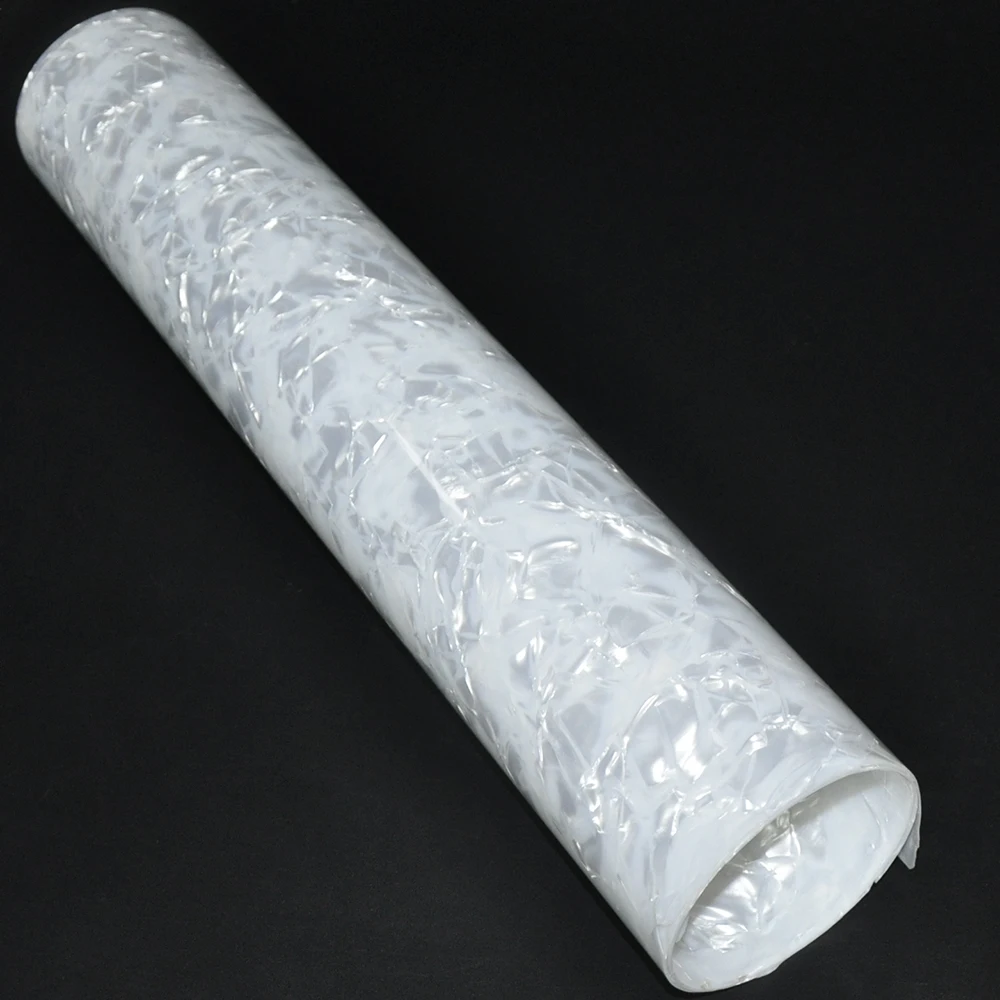 Envoltura de tambor DIY, hoja de celuloide semitransparente blanca de diamante de 0,50mm, hoja decorativa para instrumentos musicales