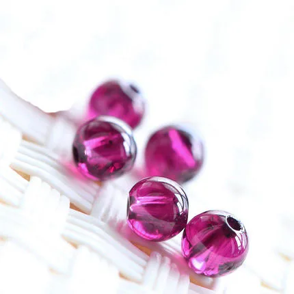 5A Natural Purple Garnet Crystal Single Bead DIY Beads Jewelry Making