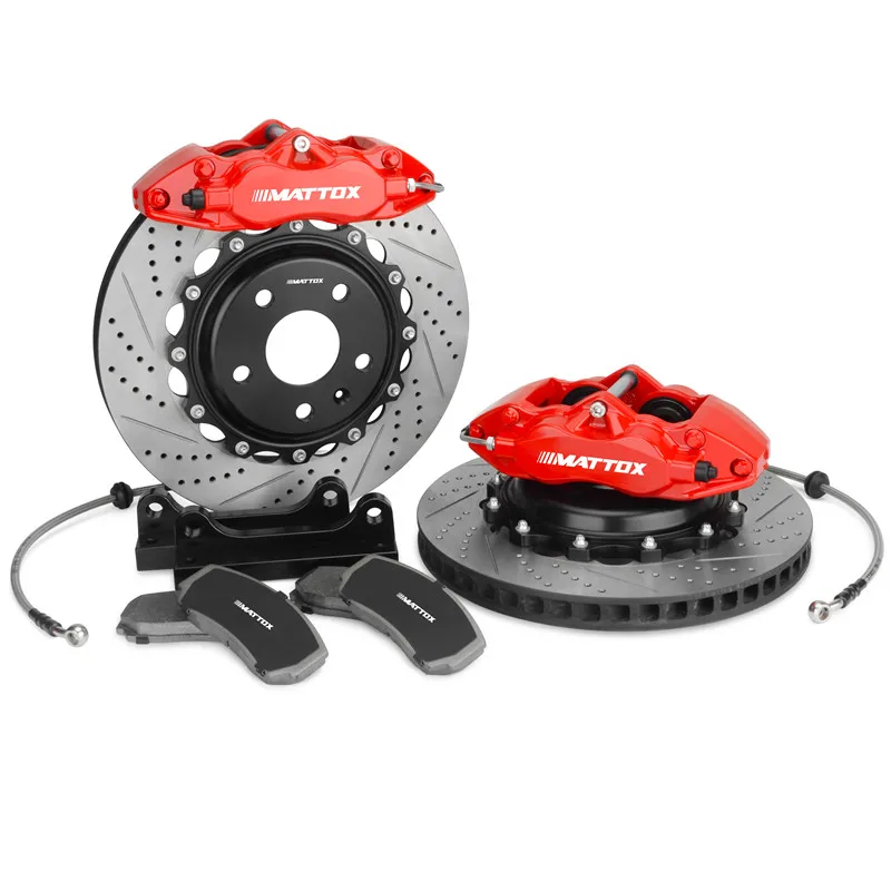 Mattox Car Racing Brake Kit Discs 345*28 mm 4Pot Piston Caliper Front Brake for Audi A5 Front (B8) 2007 Front Wheel 17inches