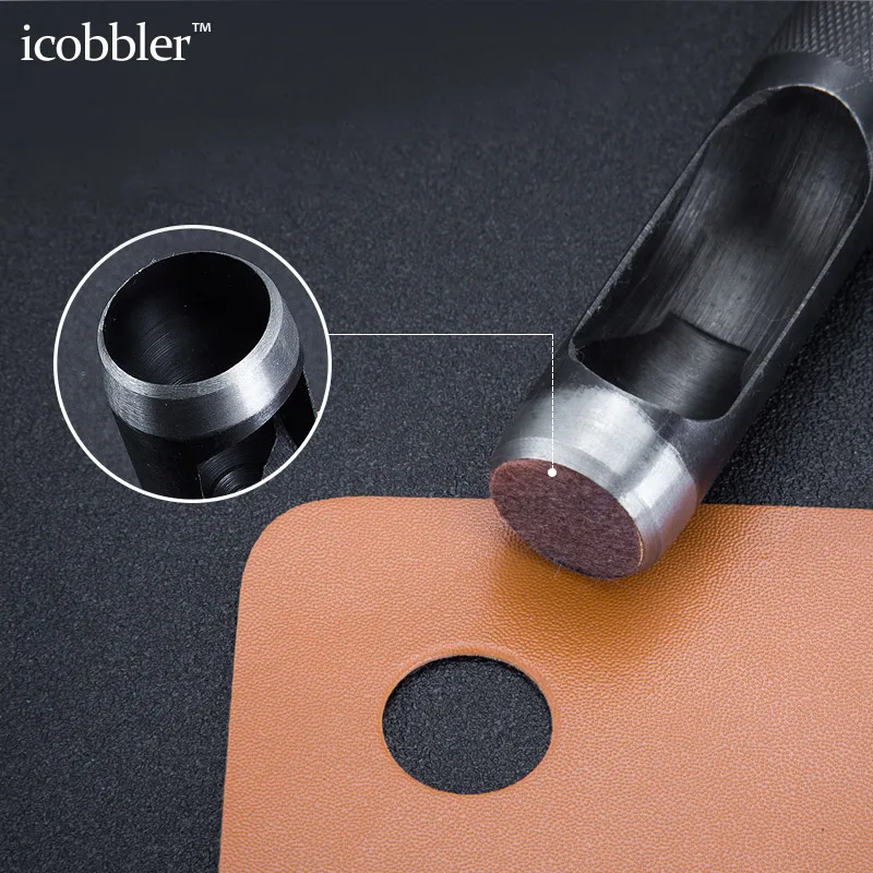 1-25mm Round Steel Leather Craft Hollow Hole Punch Tool Cutter Working for Belt Strap Waist Watch Band Plastic Wood DIY Puncher