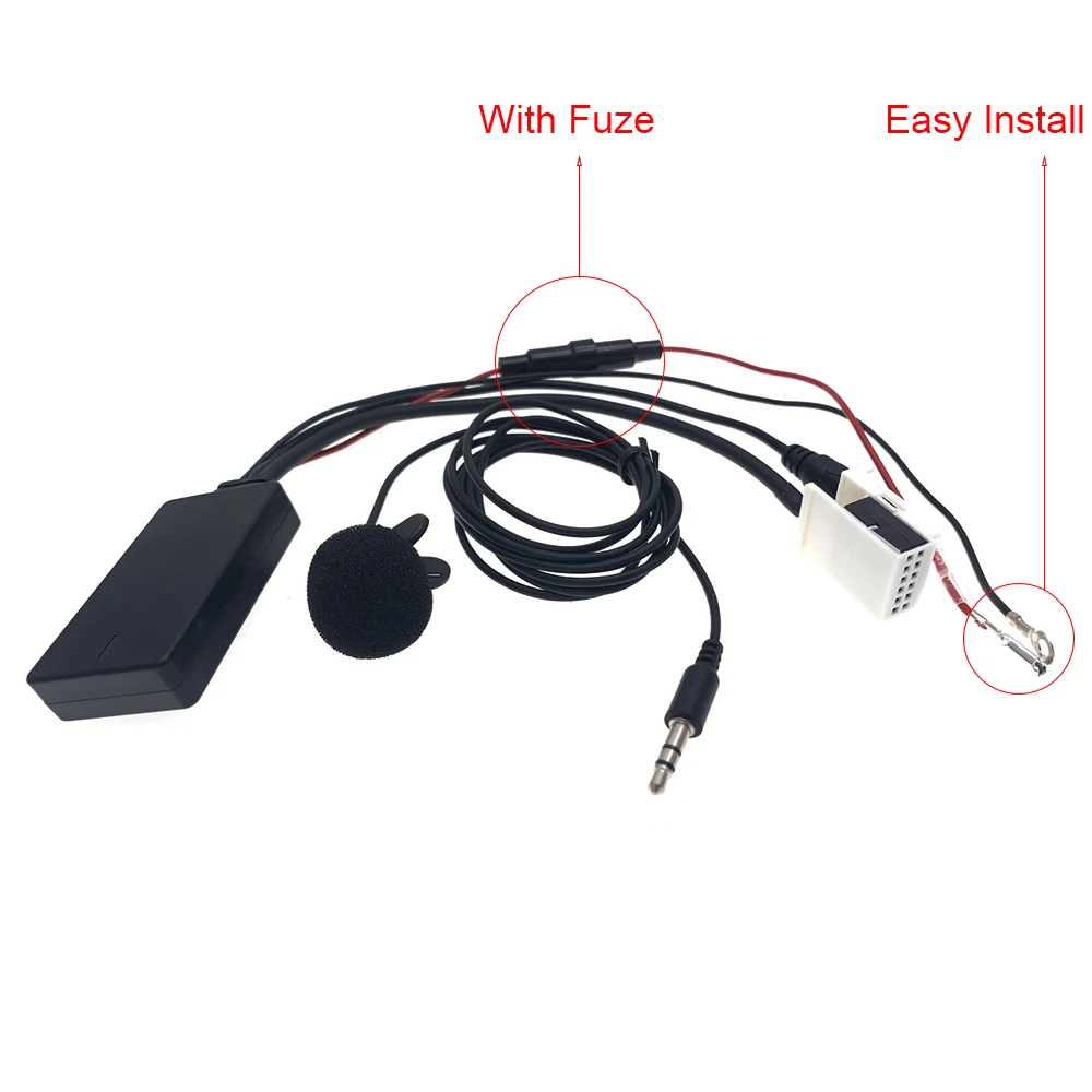 Car Bluetooth 5.0 Audio CD Changer Microphone Phone Call Handsfee Cable Adapter For VW Volkswagen RCD315 RCD510 RNS510