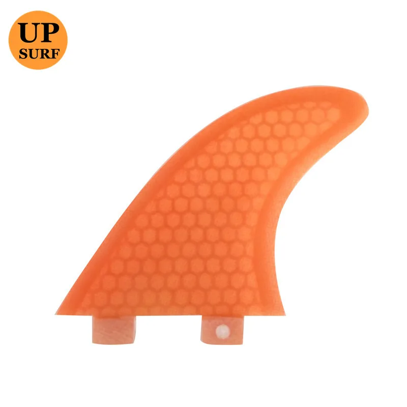 

Surfboard S/M/L Szie Double Tabs-thruster Fins Orange Color Honeycomb Double Tabs Fins