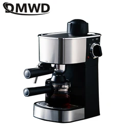 DMWD 240ML ekspres do kawy Espresso Mini ekspres do kawy Cappuccino spieniacz do mleka spieniacz do mleka 5 Bar ciśnienie typ pary