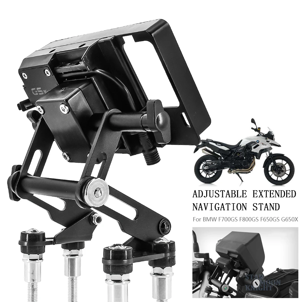 

Motorcycle Adjustable Extend Phone Navigation Bracket GPS Plate Phone Stand Holder For BMW F700GS F800GS F650GS G650X F800R