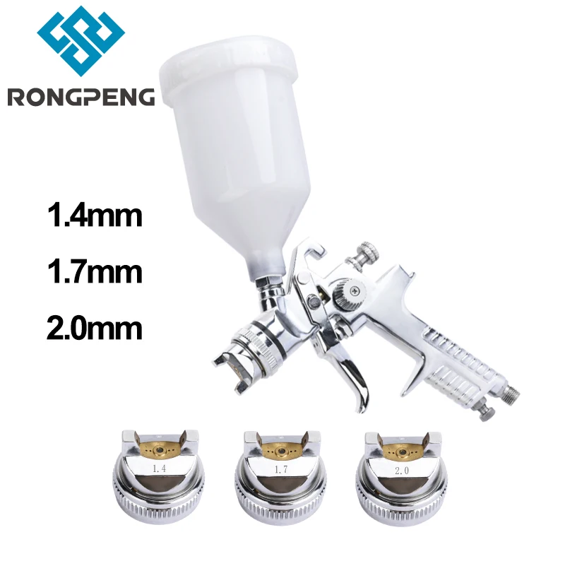 HVLP Spray Gun 1.4/1.7/2.0mm RONGPENG Professional Paint Gun Pneumatic Tool Accessories Kit Nozzle Airbrush For Car Painting