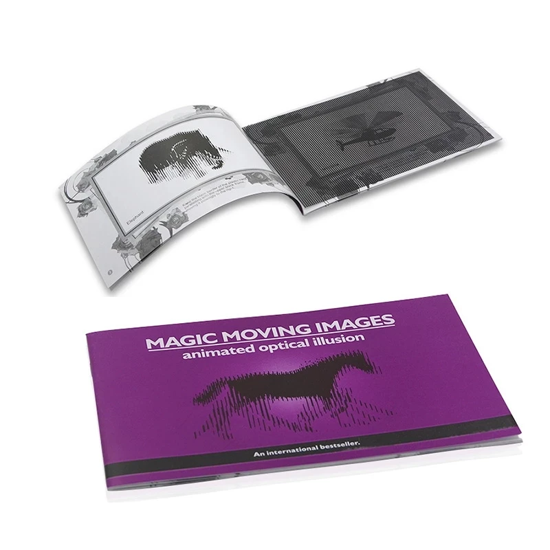 Magic Moving Images Book,Cartoon Animal Tricks, Kids Toys ,Gift, Funny Show ,Stage ,Close Up Props, Accessay, Gimmick,