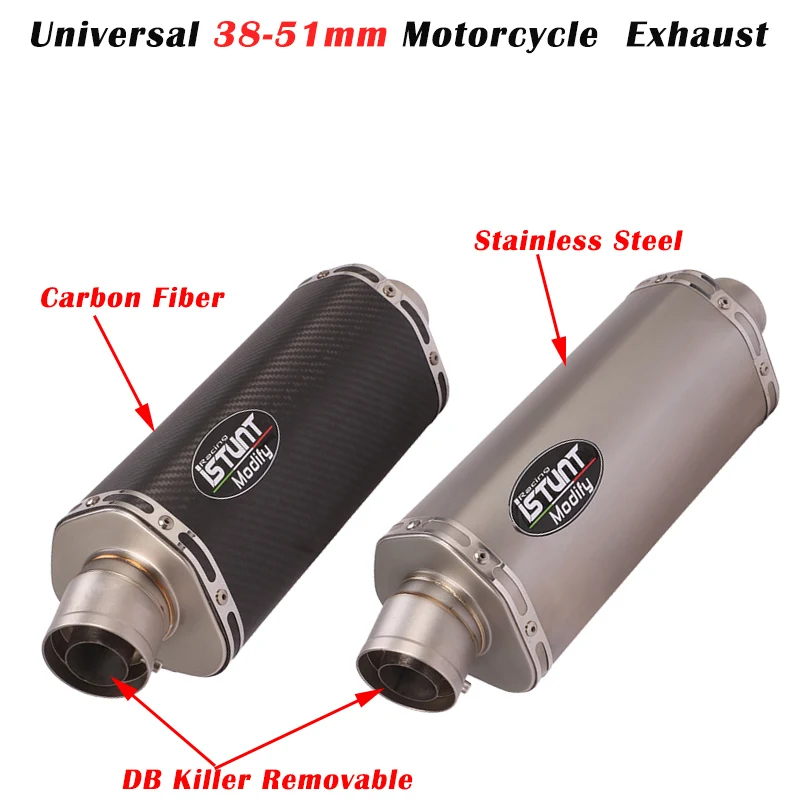 

Universal Yoshimura Motorcycle 51MM Exhaust Pipe Escape Modify Carbon Fiber Muffler DB Killer For Ninja 250 Z900 CBR300 502X R1