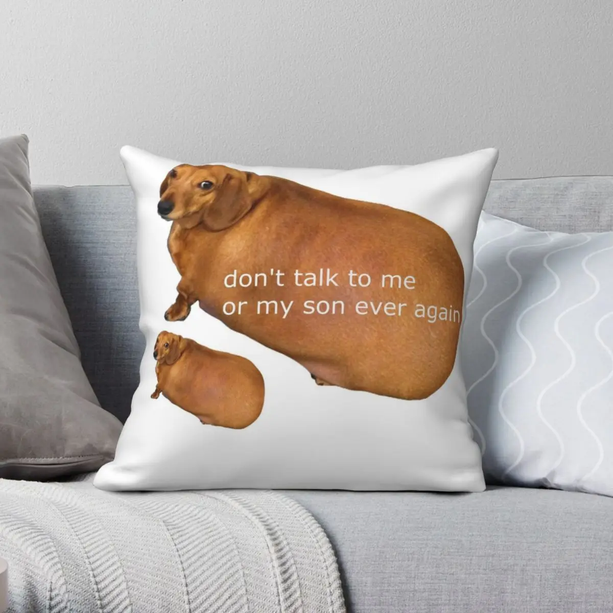 

Don't Talk To Me Or My Son Ever Again Geek Pillowcase Polyester Linen Velvet Zip Decor Throw Pillow Case Home Cushion Cover 18