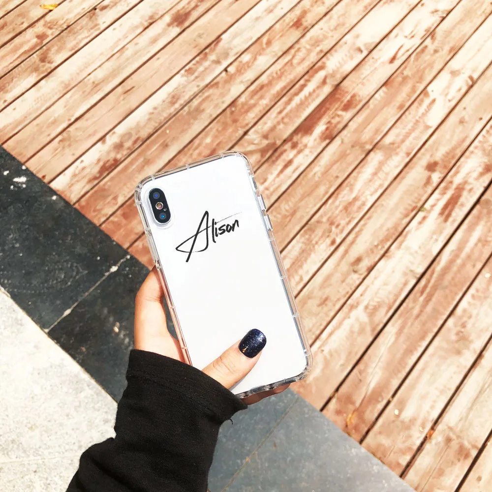 Funda personalizada con imagen de logotipo de tu nombre para iphone, 11 pro max, XS MAX, XS, XR, 6/7/8plus, funda suave de TPU, diseño DIY con nombre