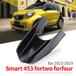 for Smart 453 fortwo forfour 2015 ~ 2024 Car Armrest Storage Box Center Tray ABS Interior Accessories Black