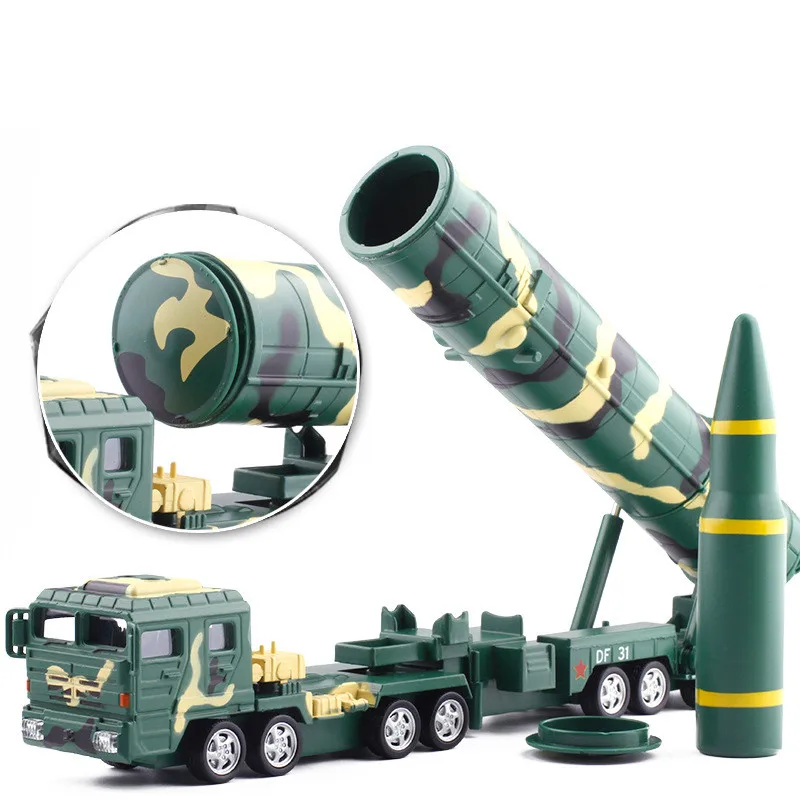 1:64 alloy pull back DF31A military intercontinental missile vehicle,high simulation sound light and sound effects,free shipping