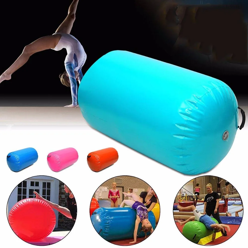 

Dia 70cm Air Roller Air Barrel Gymnastics Roller Inflatable Tumbling Mat Air Spot With foot pump for Home Use/Training