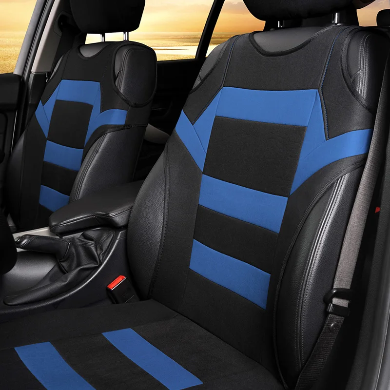 2pcs Universal Car Seat Covers - Front Seat Covers Mesh Sponge Interior Accessories T Shirt Design - for Car/Truck/Van