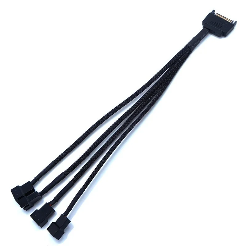 One Point Four SATA To 3pin/4pin One for Four HUB Extension Cable Computer Cable Wire Cooling Fan Interface Power Cord Adapter