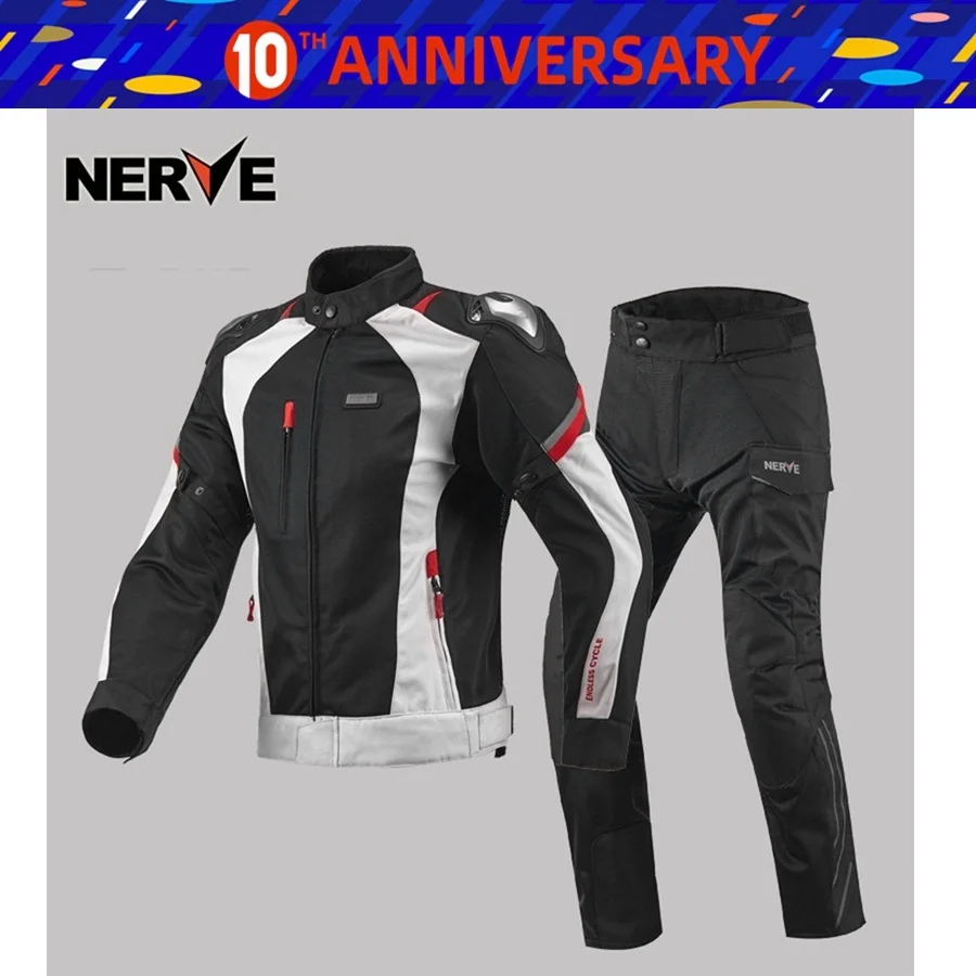 

Free shipping 1set Summer Spring Motorbike Motocross Jacket Gears Breathable Mesh Fabric Motorcycle Jacket and Motorcycle Pants