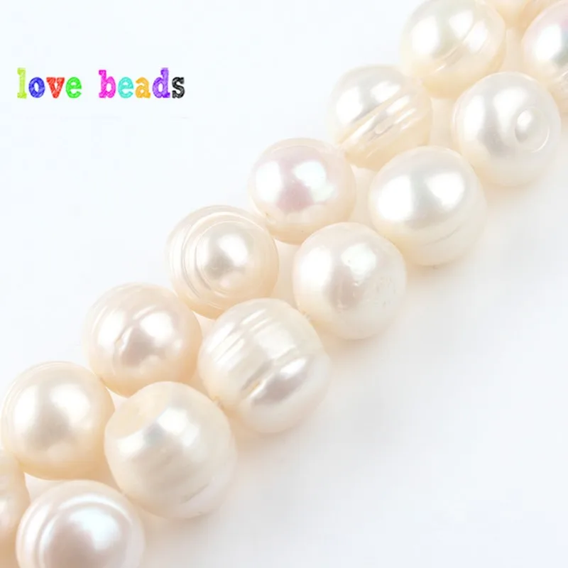 AAA Natural Pearls Beads 12-13mm Real Freshwater Pearl Bead Loose Pearl For DIY Bracelet Necklace Jewelry Making 14\