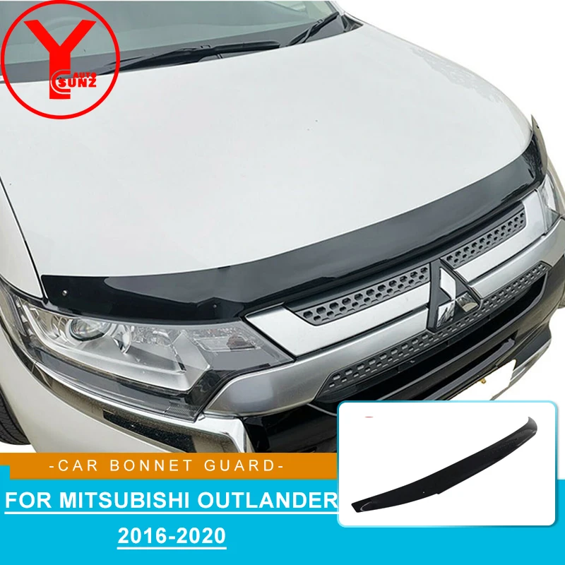 

Bonnet Scoop Hood Guard For Mitsubishi Outlander 2016 2017 2018 2019 2020 Car Bonnet Guard Protector Front Bug Shield Hood Trim