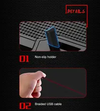 17 Inch Gaming Laptop Cooler Six Fan LED #5