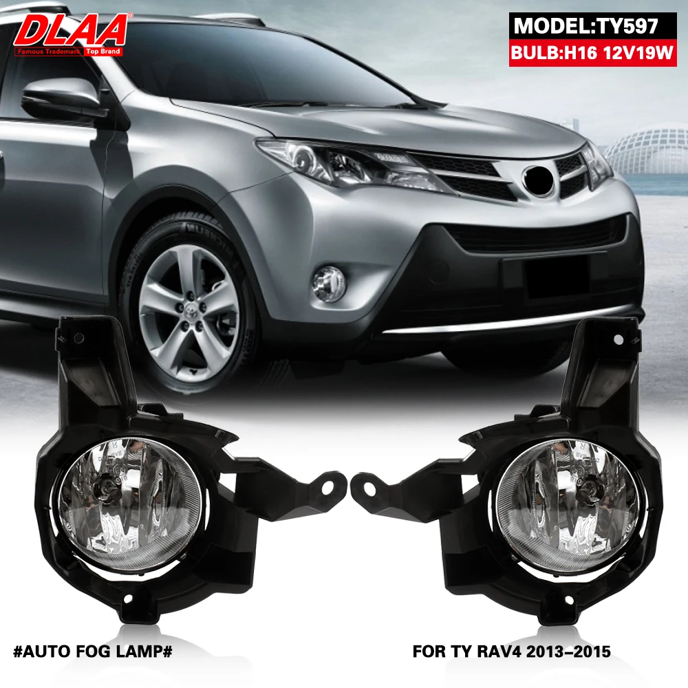 DLAA For RAV4 2013 2014 2015 Front Fog Lights Car Styling Spot Light Fog Lamps With Switch - 1 Pair