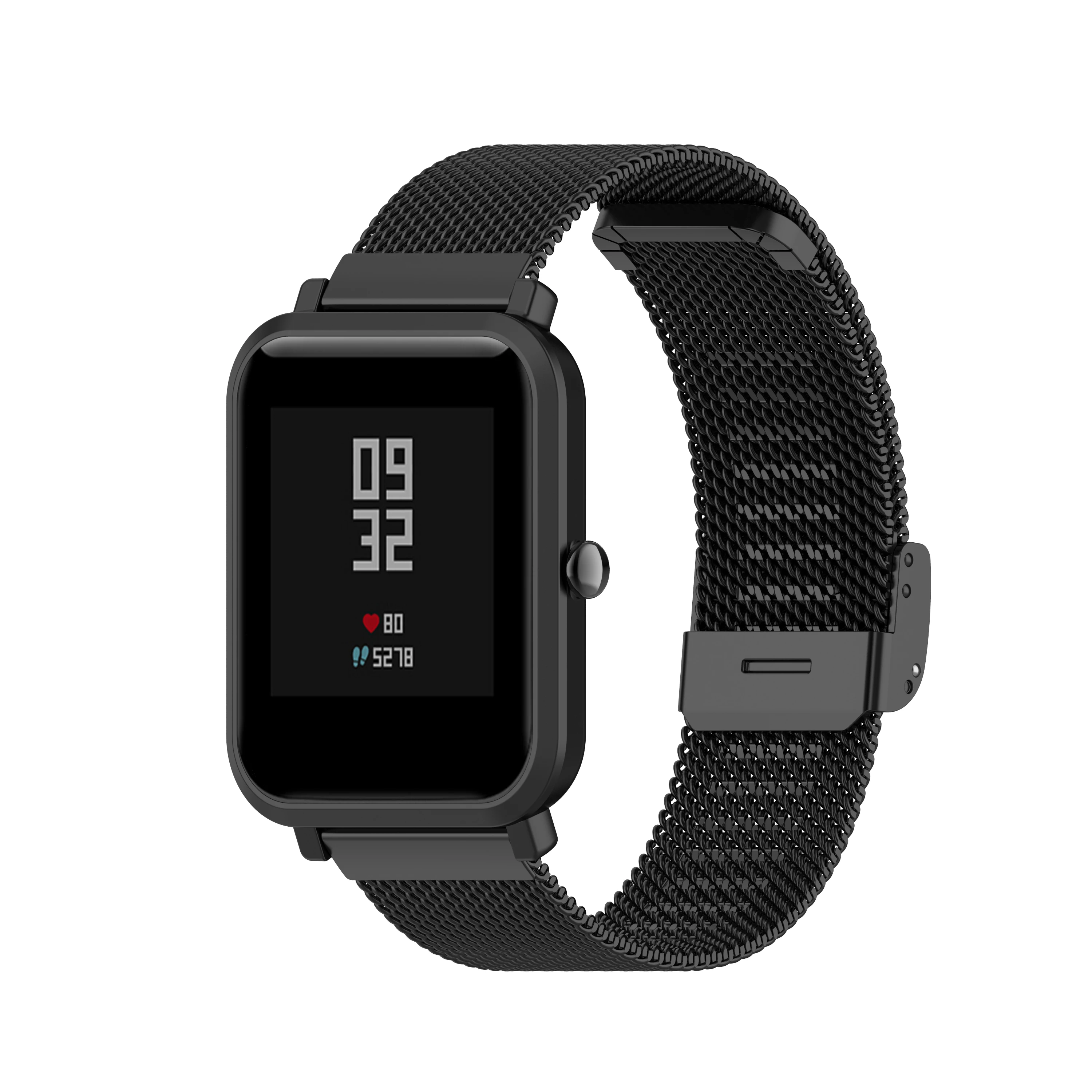 TPU Case+Metal Bracelet for Amazfit Bip S/U/Pro Smart Watch Stainless Steel Watchband for Amazfit GTS /2e/2Mini Metal Strap+Case