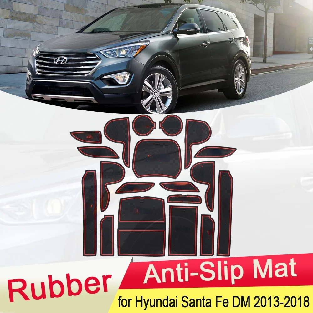 

Резиновый противоскользящий коврик для Hyundai Santa Fe DM 2013, 2014, 2015, 2016, 2017, 2018, автомобильные аксессуары