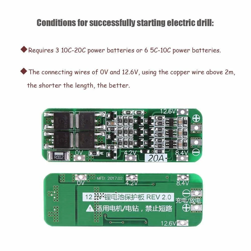 3S 20A 12,6 V Li-Ion Lithium-Batterie 18650 Ladegerät Schutz Bord PCB BMS Zelle Lade Schutz Modul