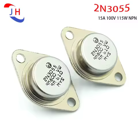 5PCS 2N3055 Straight Plug New Genuine 2N3055 Gold Seal High-Power Transistor 15A 100V 115W NPN Triode Two Feet 2N 3055
