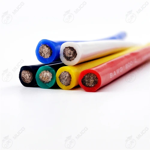 Imagen 2 del producto Cable de silicona azul, verde, amarillo, blanco, cables automotrices para coche, cables eléctricos 8awg 10awg 12awg 14awg 18awg 20awg 22awg