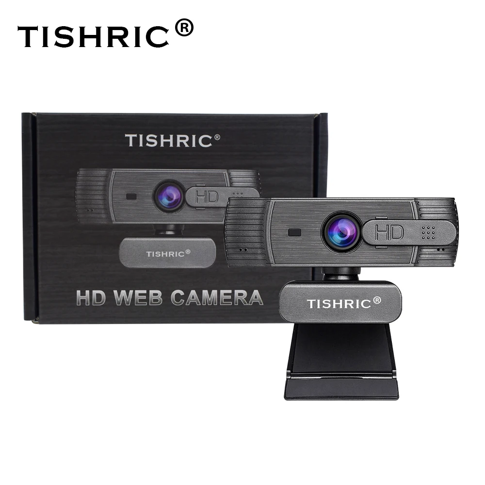 TISHRIC T200 Webcam 1080p Webcam Cover Auto Focus Web Camera With Microphone Web Camera For Computer Video Call Live Broadcast