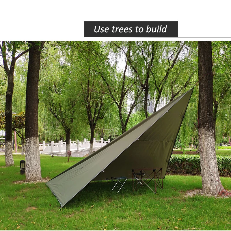 ASTA GEAR 3*3m 4*4m  tarp outdoor camping Ultralight survival silver coating  sun shelter shade awning waterproof beach tent