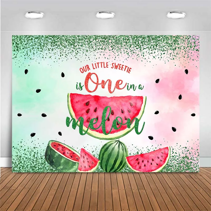 Newborn Baby Shower Backdrop Our Little Sweetie Is One In A Melon Photography Backdrop Watermelon Photo Background Photo Studio