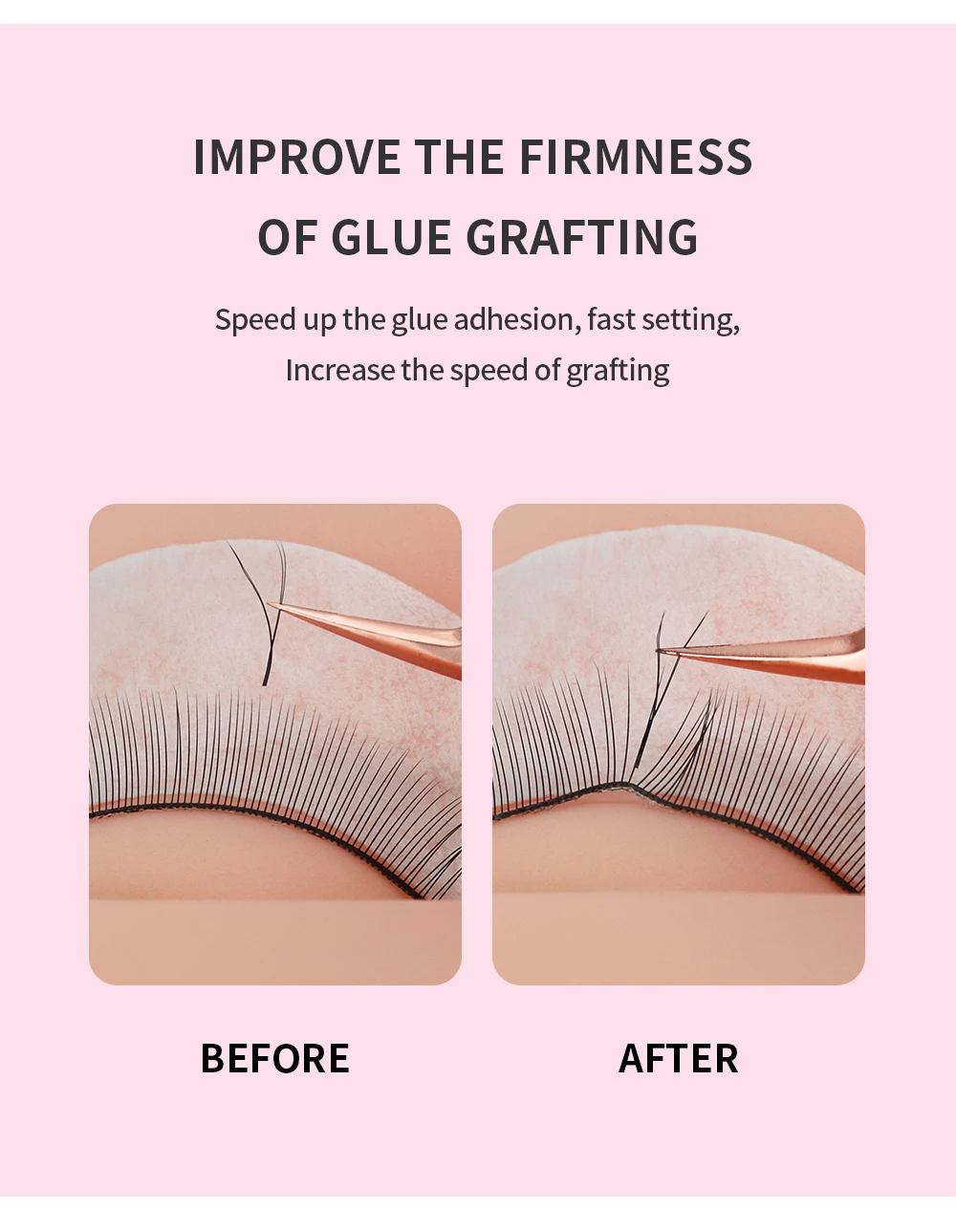 GLAMLASH 10 ml/15 ml Wimpern Super Bonder für Wimpernverlängerung Bonder Private Label Pfropfen Wimpernkleber Schnell trocknend Langlebig – Detail 6