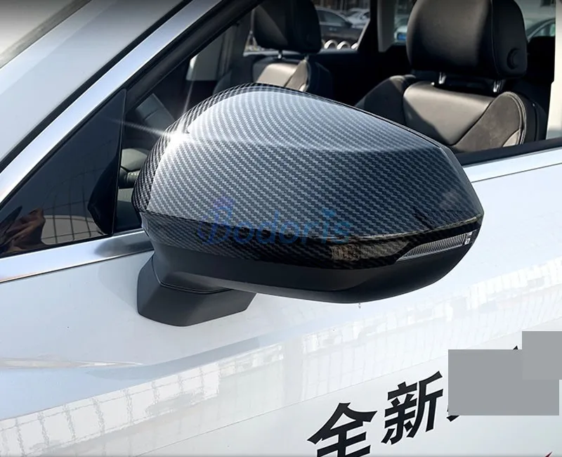 

Side Door Mirror Carbon Fiber Look Rear View Rearview Caps Trim Car Covers Overlays Styling For AUDI Q3 2019 Car Accessories