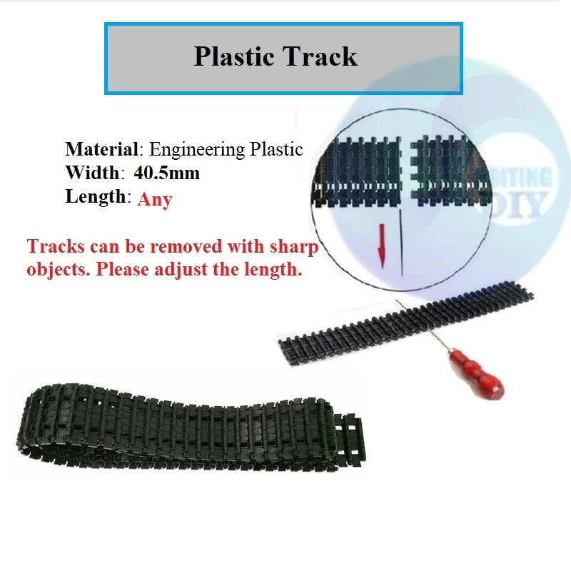 2pcs Plastic Track for Tank Chain Tracked Vehicle Clawler Track-type Remote Control Tank Accessory DIY RC Toy