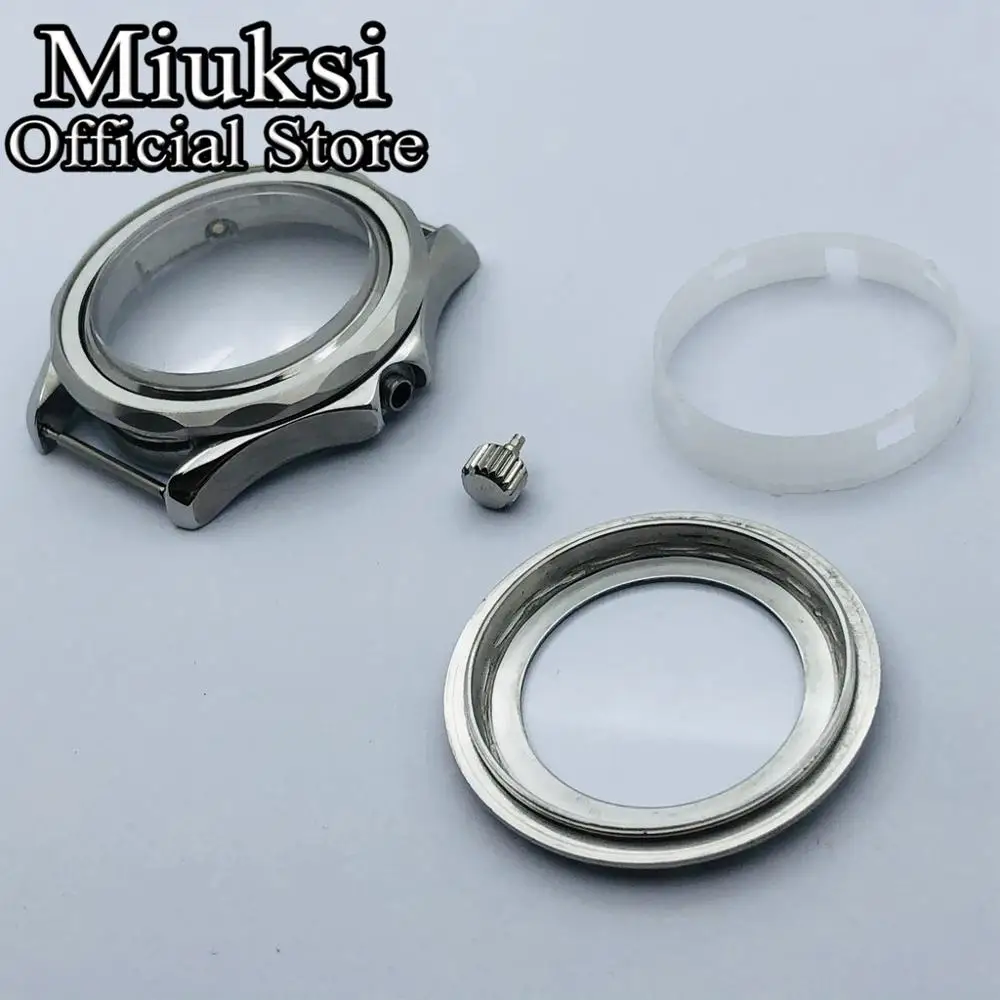 Miuksi 41mm case sapphire glass fit ETA2824 2836 NH35 NH36 Mingzhu DG2813 3804 Miyota 8205 8215 821A PT5000 Seagull2130 movement